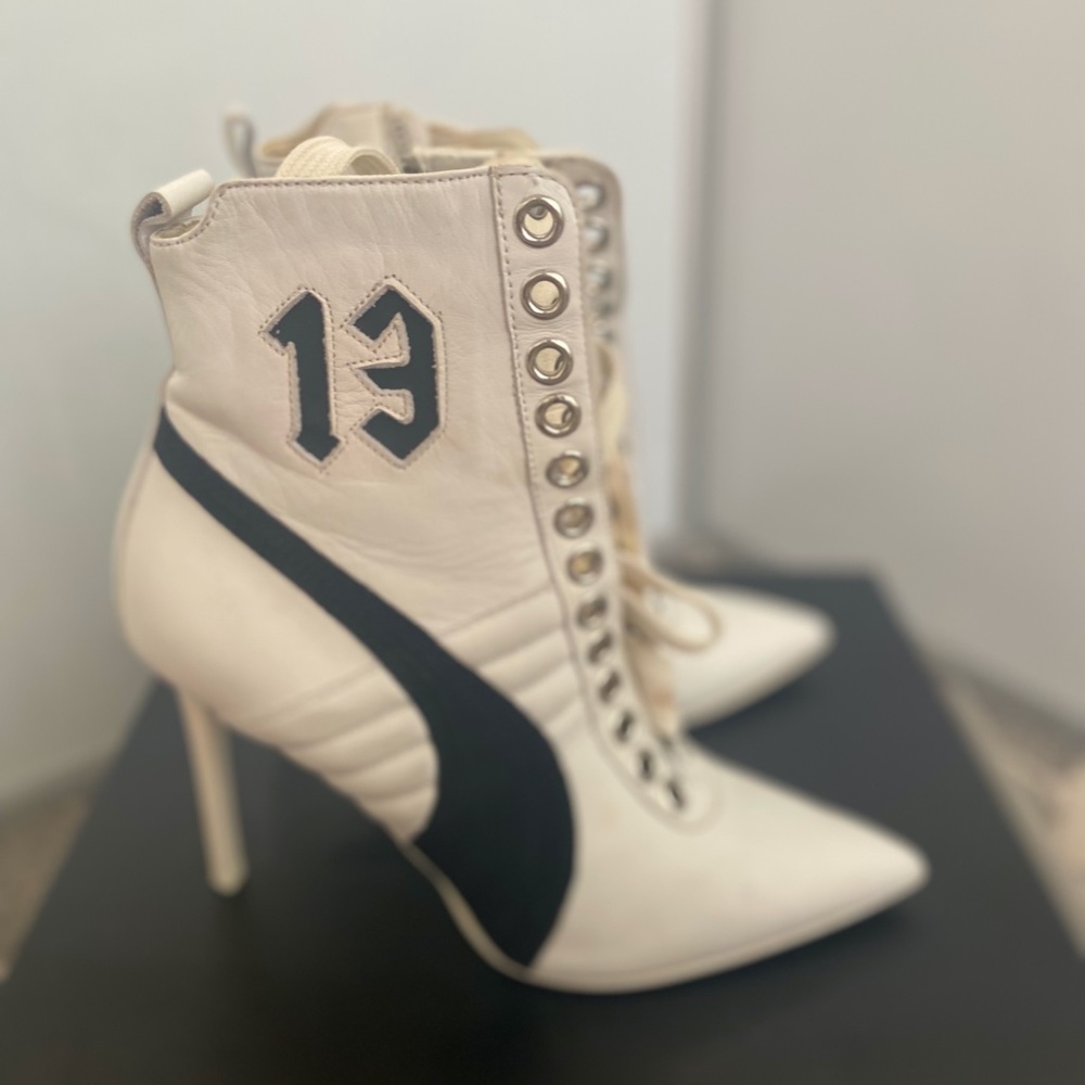 Puma Rihanna fenty heel, (white and black  and size U.S 7.5) - Picture 4 of 5